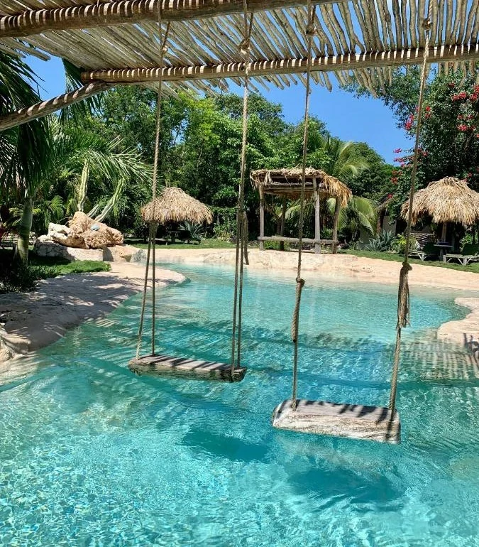 Habitación con jacuzzi en hotel b-amp-b-villa-morena-eco-living en Akumal, Quintana Roo
