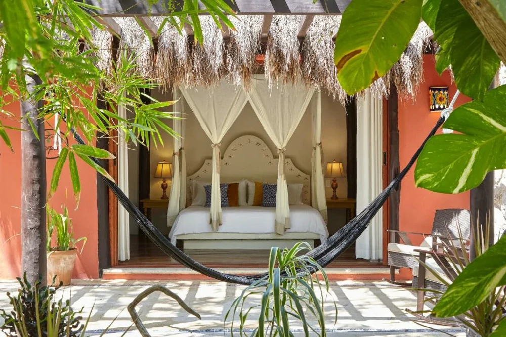 Habitación con jacuzzi en hotel coco-hacienda en Tulum, Quintana Roo