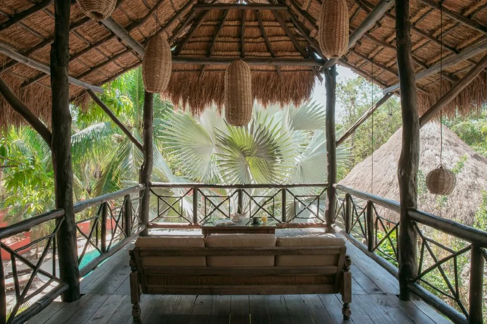 Habitación con jacuzzi en hotel coco-hacienda en Tulum, Quintana Roo
