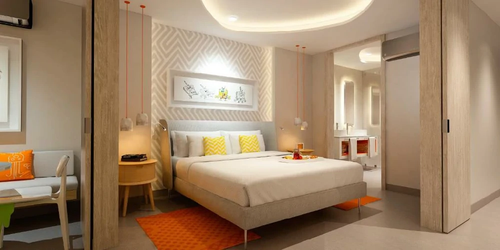 Habitación con jacuzzi en hotel nickelodeon-hotels-amp-resorts-riviera-maya en Puerto Morelos, Quintana Roo