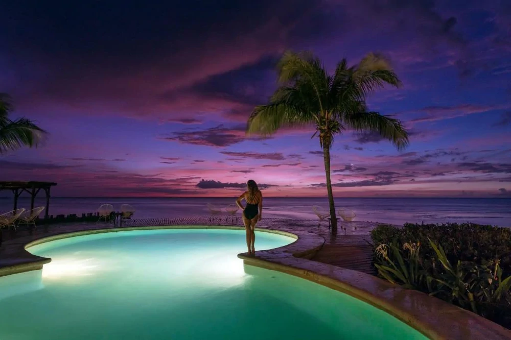Habitación con jacuzzi en hotel villas-flamingos en Isla Holbox, Quintana Roo